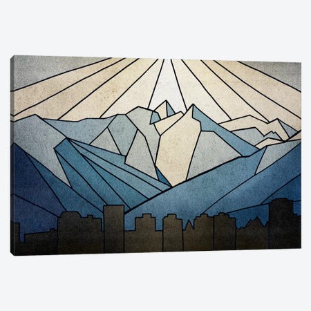 Geometric Mountain Canvas Print #PST290} by PI Studio Canvas Print
