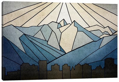 Geometric Mountain Canvas Art Print - PI Studio