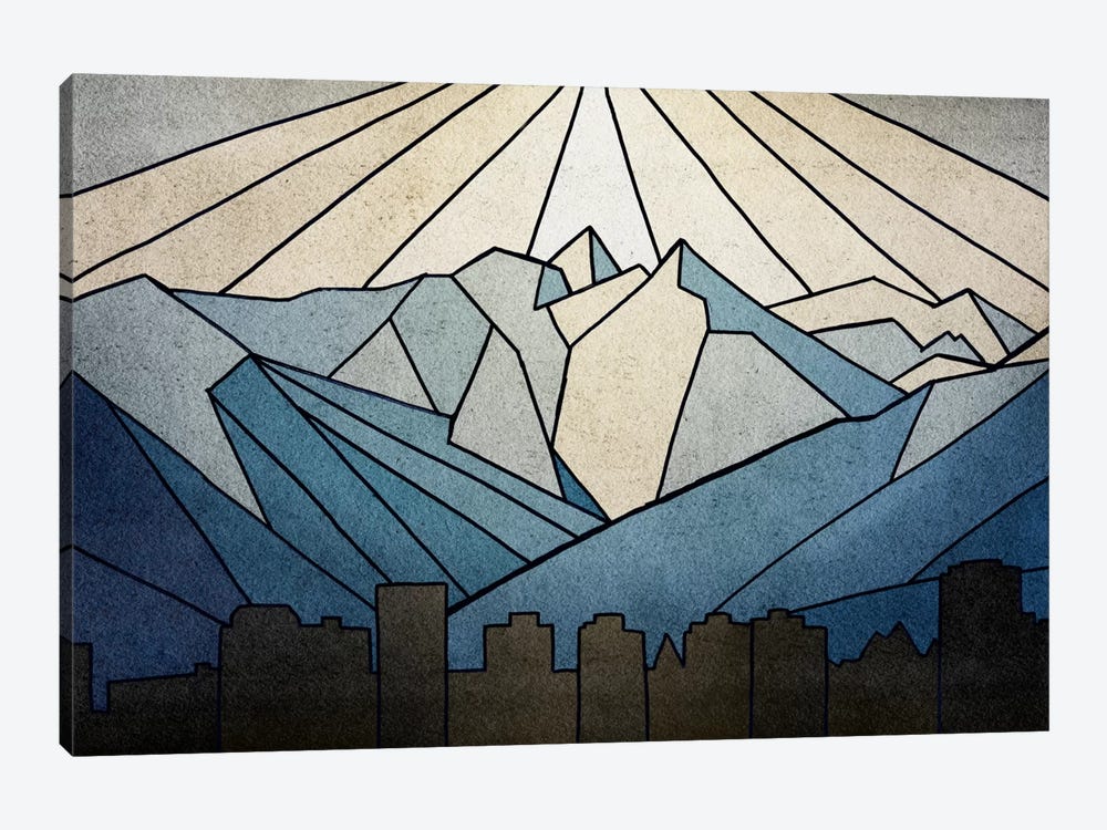 Geometric Mountain by PI Studio 1-piece Canvas Art