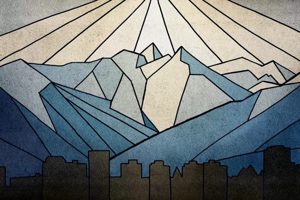 PI Creative Art: Geometric Mountain by PI Studio