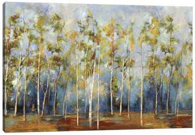 Indigo Forest Canvas Art Print - PI Studio