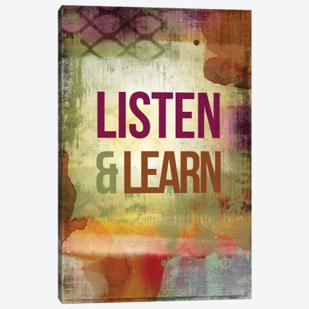 Listen & Learn Canvas Print #PST408} by PI Studio Canvas Artwork