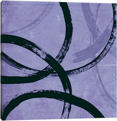 Loopy I Canvas Art Print - Purple Abstract Art