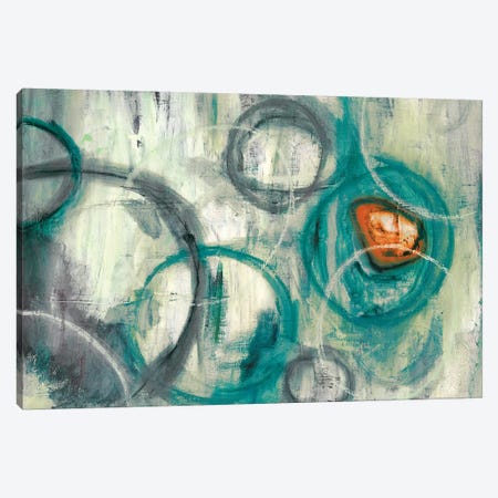 Auspicious Teal Canvas Print #PST58} by PI Studio Art Print