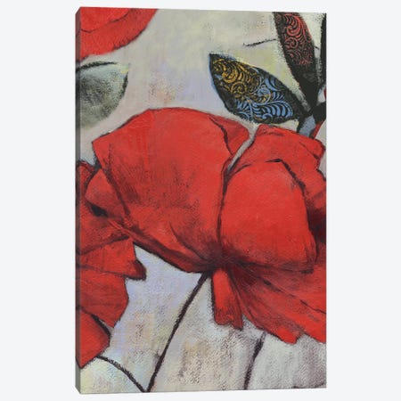 Red Poppy I Canvas Print #PST616} by PI Studio Canvas Wall Art