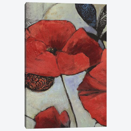 Red Poppy II Canvas Print #PST617} by PI Studio Canvas Wall Art