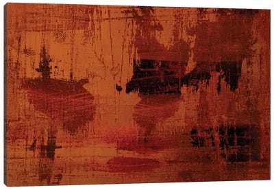 Rouille Canvas Art Print - Red Abstract Art