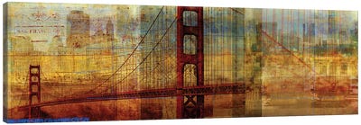 Sunset Bridge Canvas Art Print - San Francisco Art