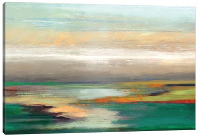 Teal Askew Canvas Art Print - Green with Envy