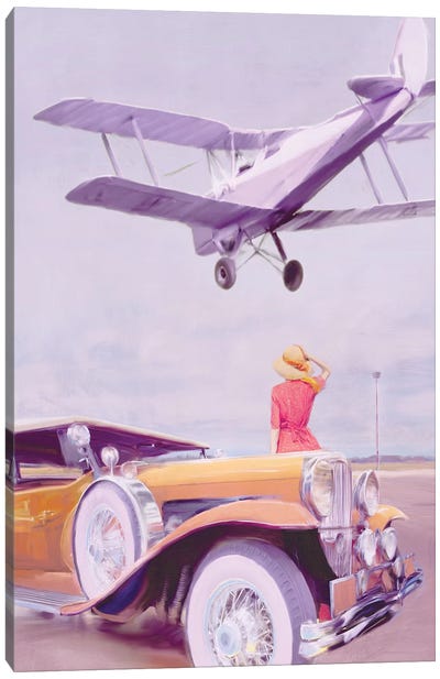 Vintage Airport Canvas Art Print - PI Studio