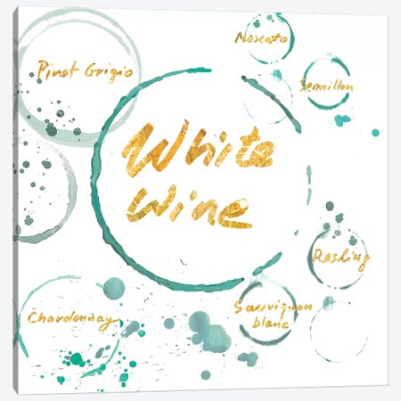 White Wine Gold Canvas Print #PST856} by PI Studio Canvas Art
