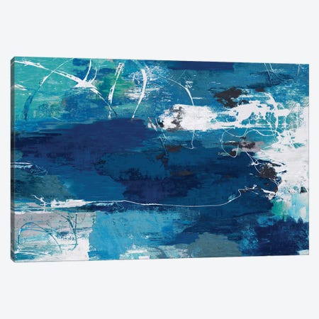 Blue Abstractions Canvas Print #PST883} by PI Studio Canvas Artwork