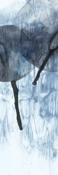 Black & White & Blue: Dripping Circles I by PI Studio