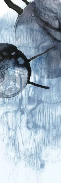 Black & White & Blue: Dripping Circles II by PI Studio