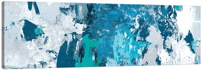 Tainted Blue Canvas Art Print - Teal Abstract Art