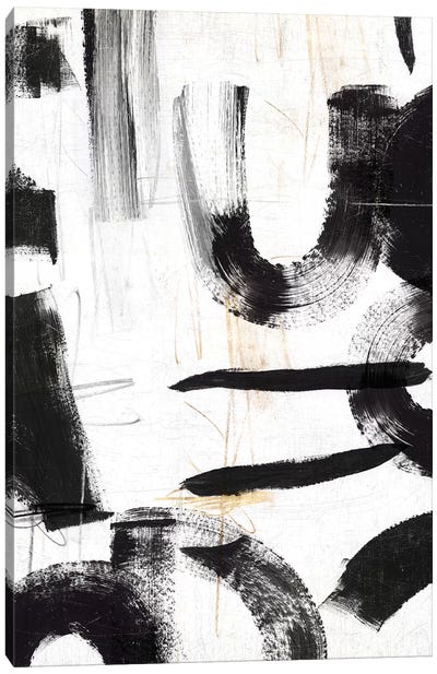 Concept II  Canvas Art Print - Black & White Abstract Art