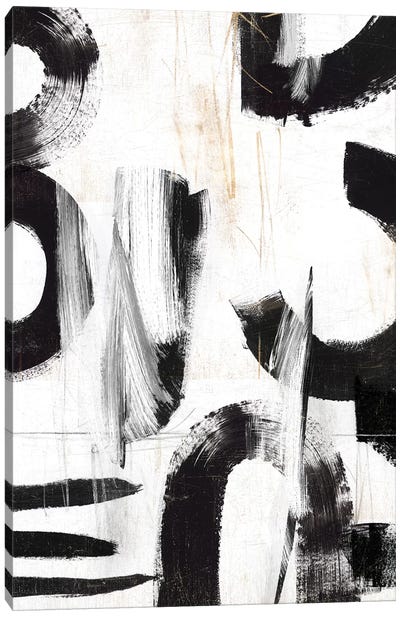 Concept III  Canvas Art Print - Black & White Abstract Art