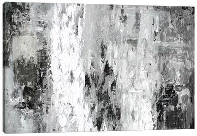 Black And White Abstract IV Canvas Art Print - Hallway Art