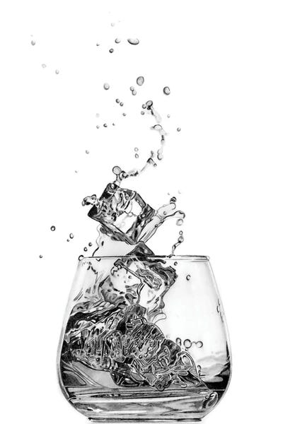 Black & White Drawings & Illustrations: Whisky Splash XI by Paul Stowe