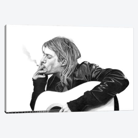 Kurt Cobain Canvas Print #PSW109} by Paul Stowe Canvas Art Print