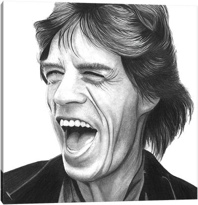 Mick Canvas Art Print - The Rolling Stones