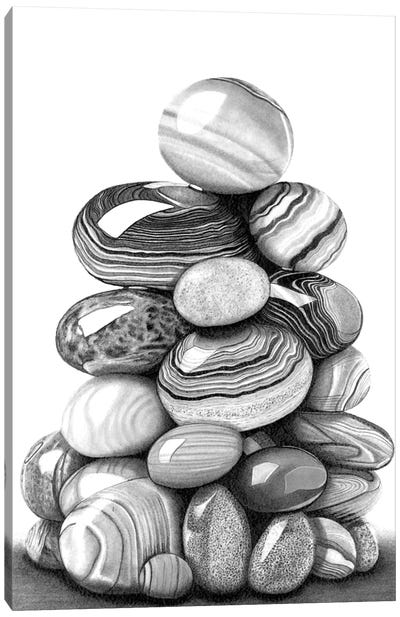 A Pile Of Pebbles Canvas Art Print - Paul Stowe