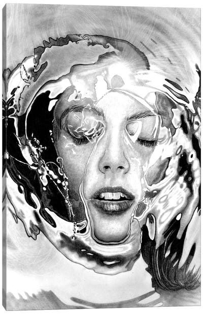 Submerged III Canvas Art Print - Hyperreal Portraits