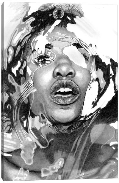 Submerged I Canvas Art Print - Hyperreal Portraits
