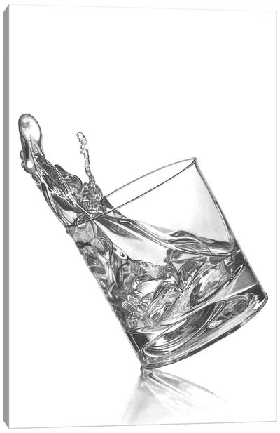 Bourbon Splash Canvas Art Print - Cocktail & Mixed Drink Art