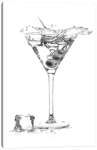 Martini Splash Canvas Art Print - Winery/Tavern