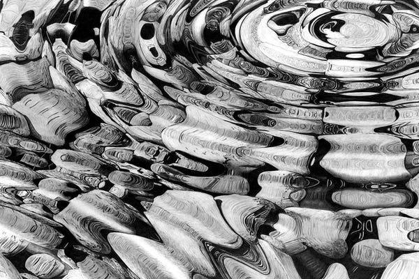 Hyperrealism Paintings: Rock Pool Ripples by Paul Stowe