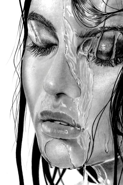 Hyperreal Portraits: Wet XVIII by Paul Stowe