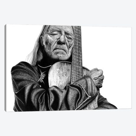 Willie Nelson Canvas Print #PSW49} by Paul Stowe Canvas Art Print