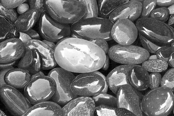 Hyperrealism Paintings: Wet Pebbles II by Paul Stowe