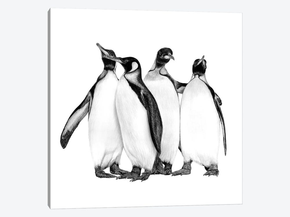 Penguins On The Town by Paul Stowe 1-piece Canvas Art