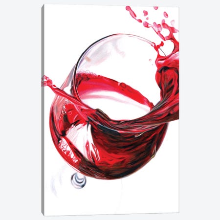 Red Wine Splash Canvas Print #PSW74} by Paul Stowe Canvas Art Print
