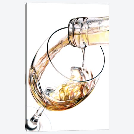 White Wine Pour Canvas Print #PSW75} by Paul Stowe Canvas Art Print