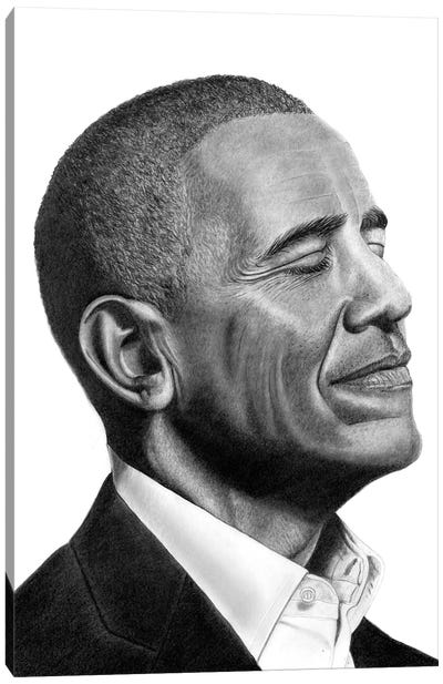 Obama II Canvas Art Print - Political & Historical Figure Art