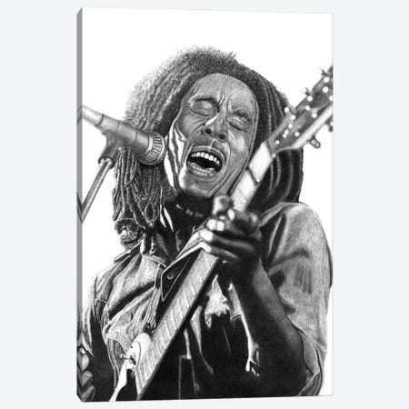 Bob Marley Canvas Print #PSW87} by Paul Stowe Canvas Artwork