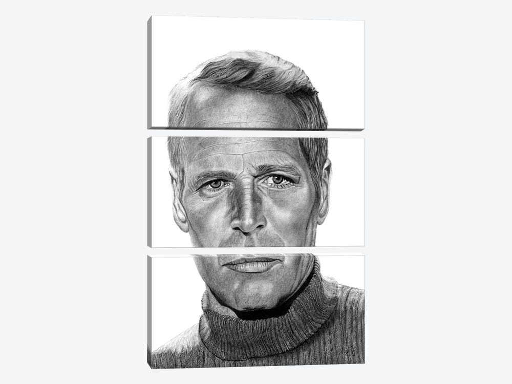 Paul Newman by Paul Stowe 3-piece Art Print