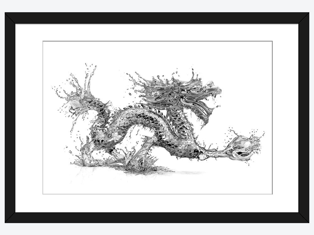 Chinese Dragon drawing Poster for Sale by Pencil-Art