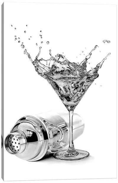 Cocktail Splash Canvas Art Print - Drink & Beverage Art