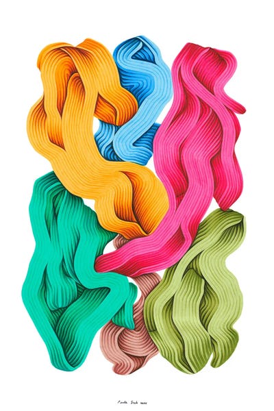 Multi-Color Intuitive Abstract by Paula Such Sánchez canvas print