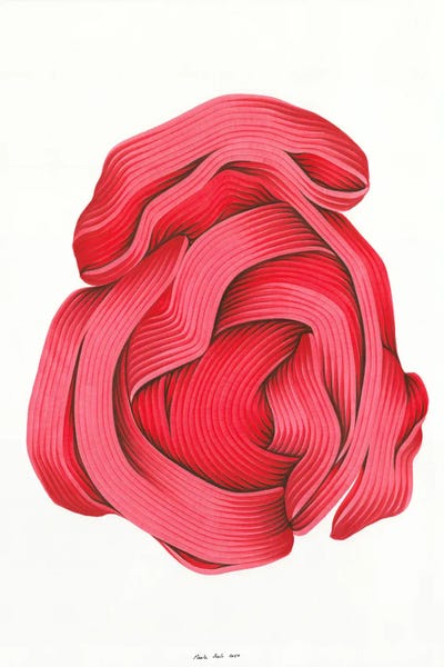 Paula Such Sánchez: Red Intuitive Abstract by Paula Such Sánchez