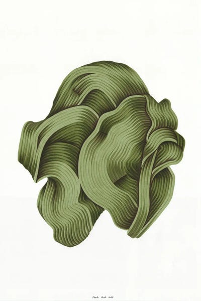 Large Modern Art - Canvas Prints: Green Intuitive Abstract by Paula Such Sánchez