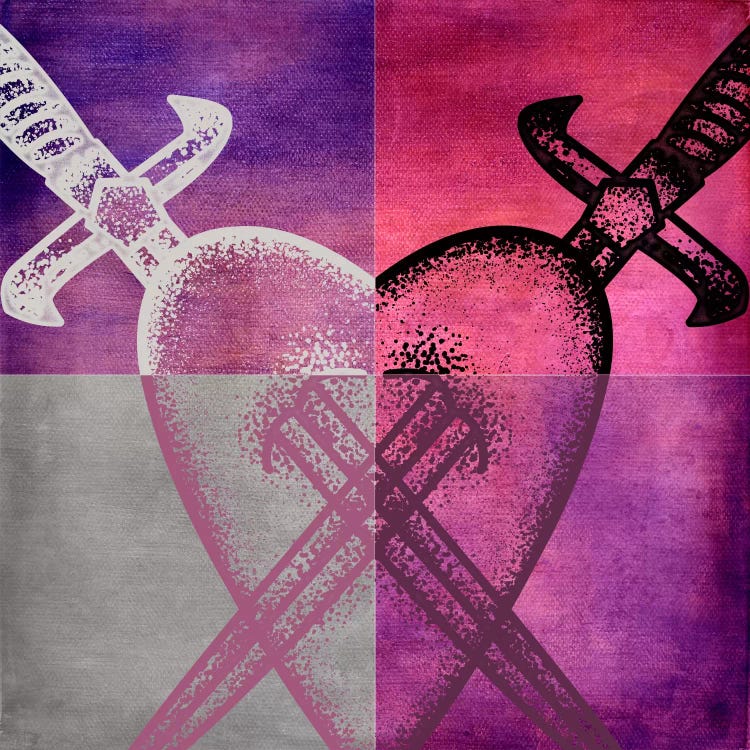 Stabbed in the Heart I by 5by5collective wall art