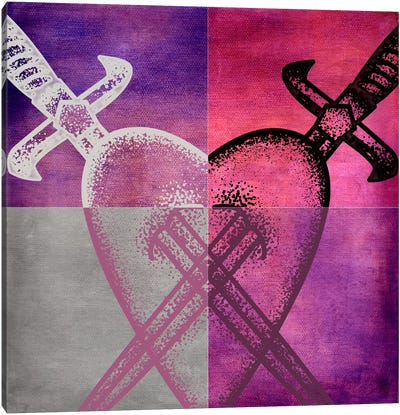 Stabbed in the Heart I Canvas Art Print - Prismatic Tattoo Art