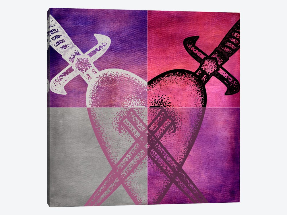 Stabbed in the Heart I 1-piece Canvas Wall Art