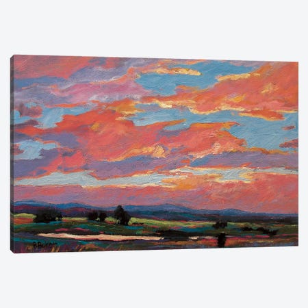 Pink Clouds Over The Foothills Canvas Print #PTB104} by Patty Baker Canvas Art Print