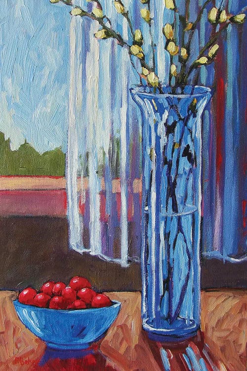 Pussy Willows and Cherries by Patty Baker wall art